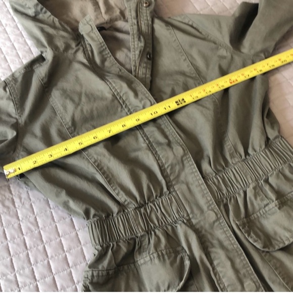 🌧️ Sweet Rain Khaki Utility Jacket with Hood - Picture 4 of 8